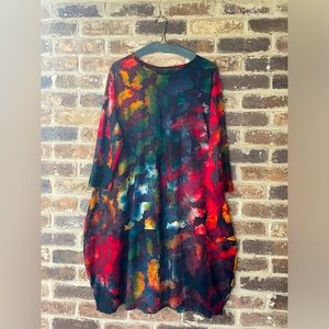 NO TAGS | Autumn Bubble Hem Semi-sheer Midi Dress